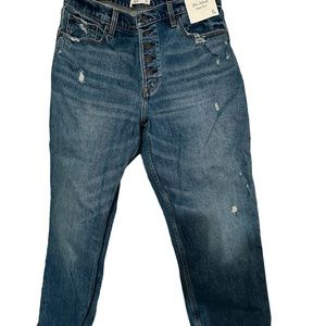 Abercrombie & Fitch women’s Jean size 12R/31 The Mom High Rise distressed